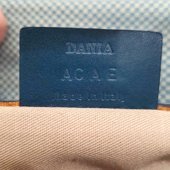 Bally small checkered bag Hand Bag Blue and White Canvas/Leather💙🤍 - Picture 17 of 17